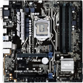 Мат. плата для ПК ASUS PRIME H270M-PLUS Socket 1151 H270 4xDDR4 2xPCI-E 16x 2xPCI-E 1x 6xSATAIII mATX Retail