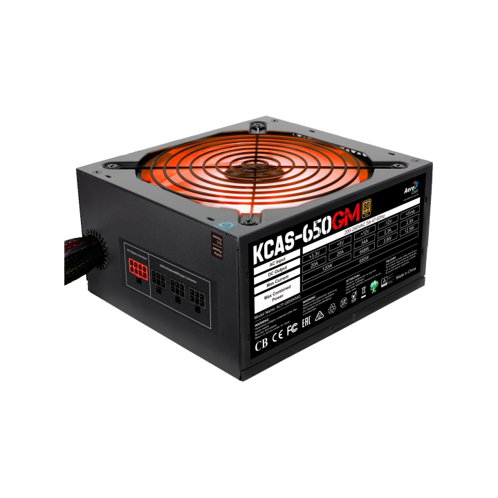 БП ATX 650 Вт Aerocool KCAS-650GM